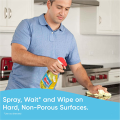 Windex Multi Surface Cleaner Disinfectant Spray - Citrus Fresh - 26 fl oz: Liquid, Spray Bottle, Multipurpose, Non-Porous Surfaces