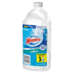 Windex Vinegar Window and Glass Cleaner Refill Bottle - 67.6 fl oz: Dye-Free, Paraben-Free, Phosphorus-Free
