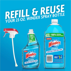 Windex Original Blue Window and Glass Cleaner Refill Bottle - 67.6 fl oz