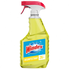 Windex Multi Surface Cleaner Disinfectant Spray - Citrus Fresh - 26 fl oz: Liquid, Spray Bottle, Multipurpose, Non-Porous Surfaces