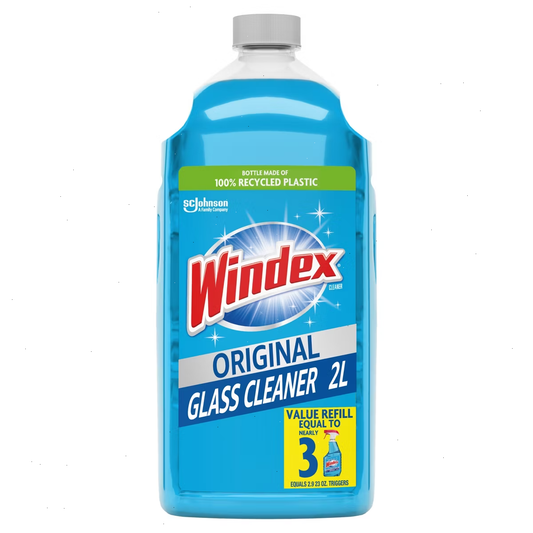 Windex Original Blue Window and Glass Cleaner Refill Bottle - 67.6 fl oz